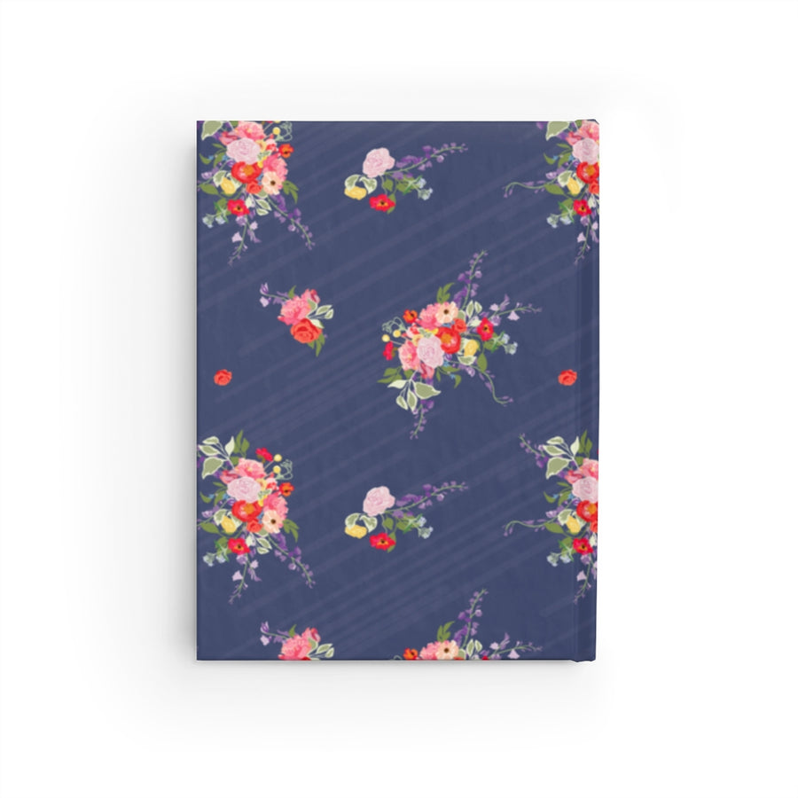 Navy Bouquet Hardcover Journal - Blank