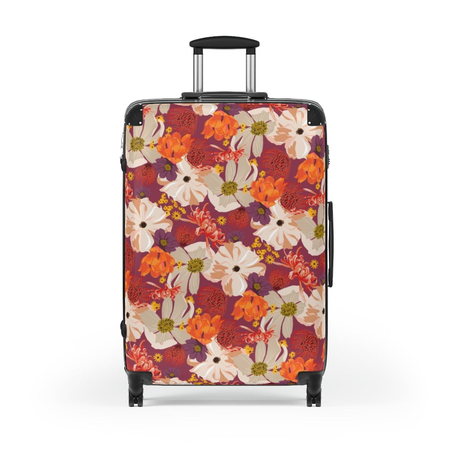 Fall Floral Patterned Suitcases