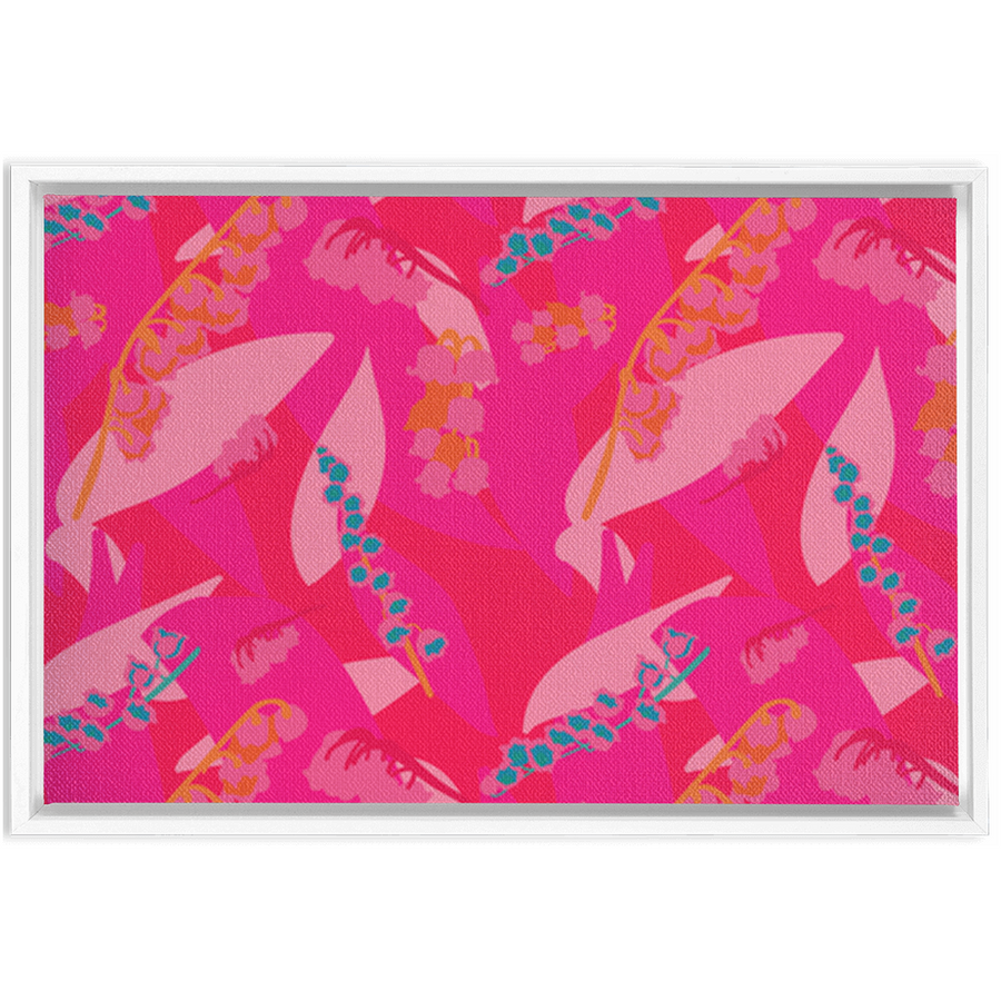 Pink Lily of the Valley Art - Framed Canvas Wraps