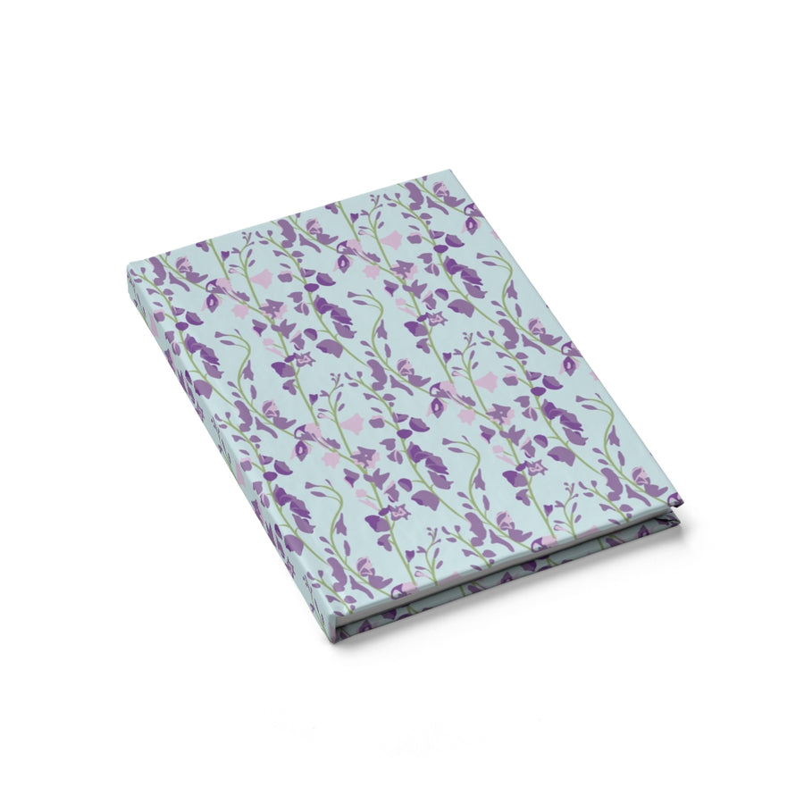 Purple and Blue Floral Hardcover Journal - Blank