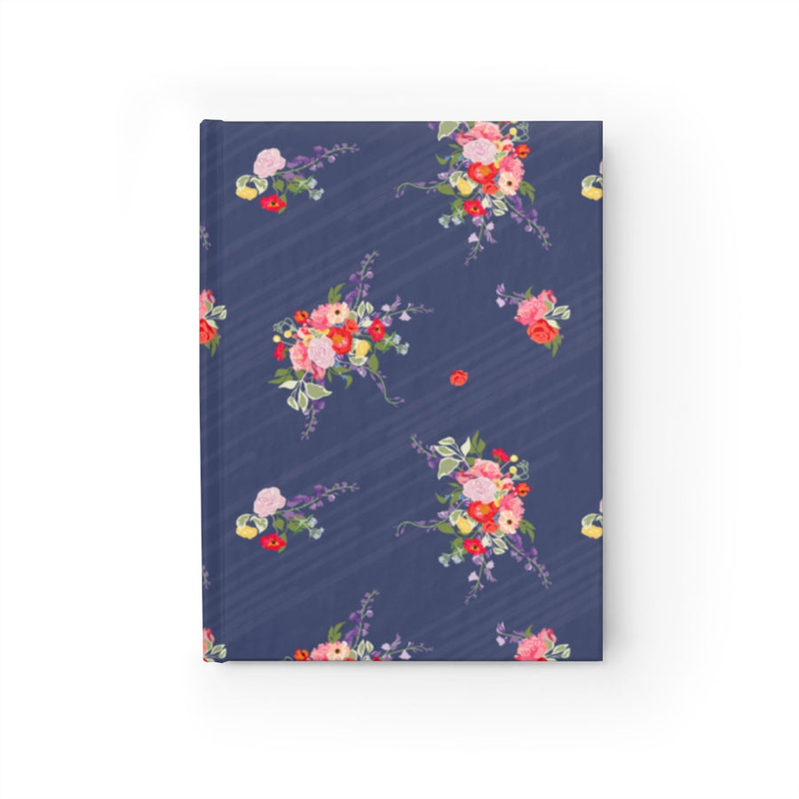 Navy Bouquet Hardcover Journal - Blank